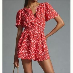 NWT Anthropologie The Somerset Romper: Linen Edition